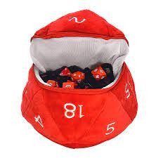 D20 Plush Dice Bag - Red UPI 15757